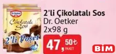 DR.OETKER 2'Lİ ÇİKOLATALI SOS 2X98 G